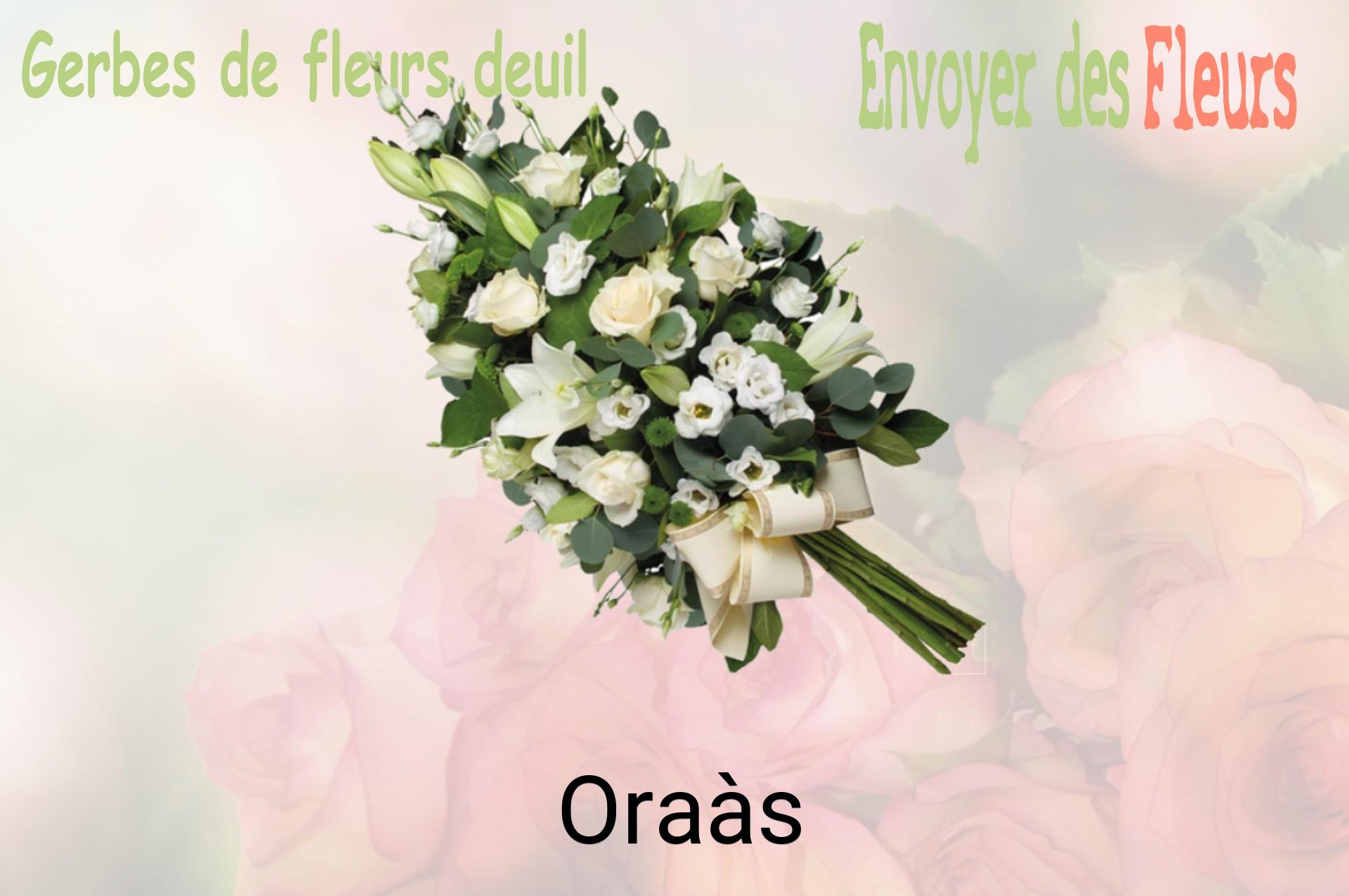 Gerbe de fleurs de deuil livrée à Oraàs